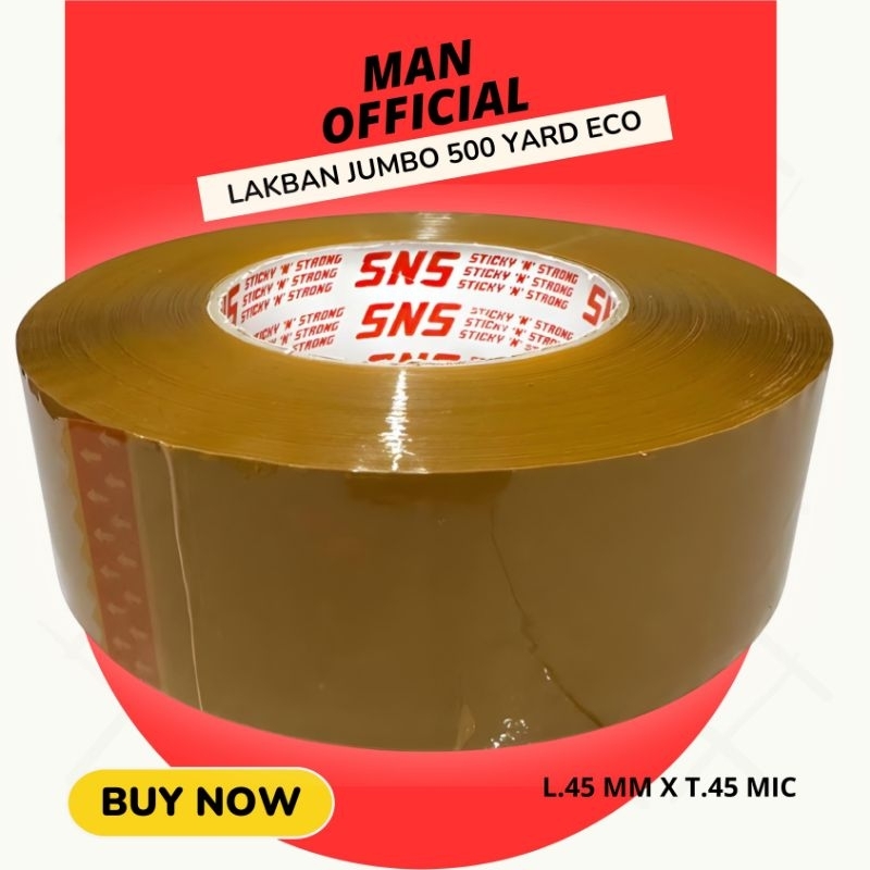 

LAKBAN 500 YARD ECO X 45 SNS KUALITAS TERBAIK/SELOTIP/TAPE