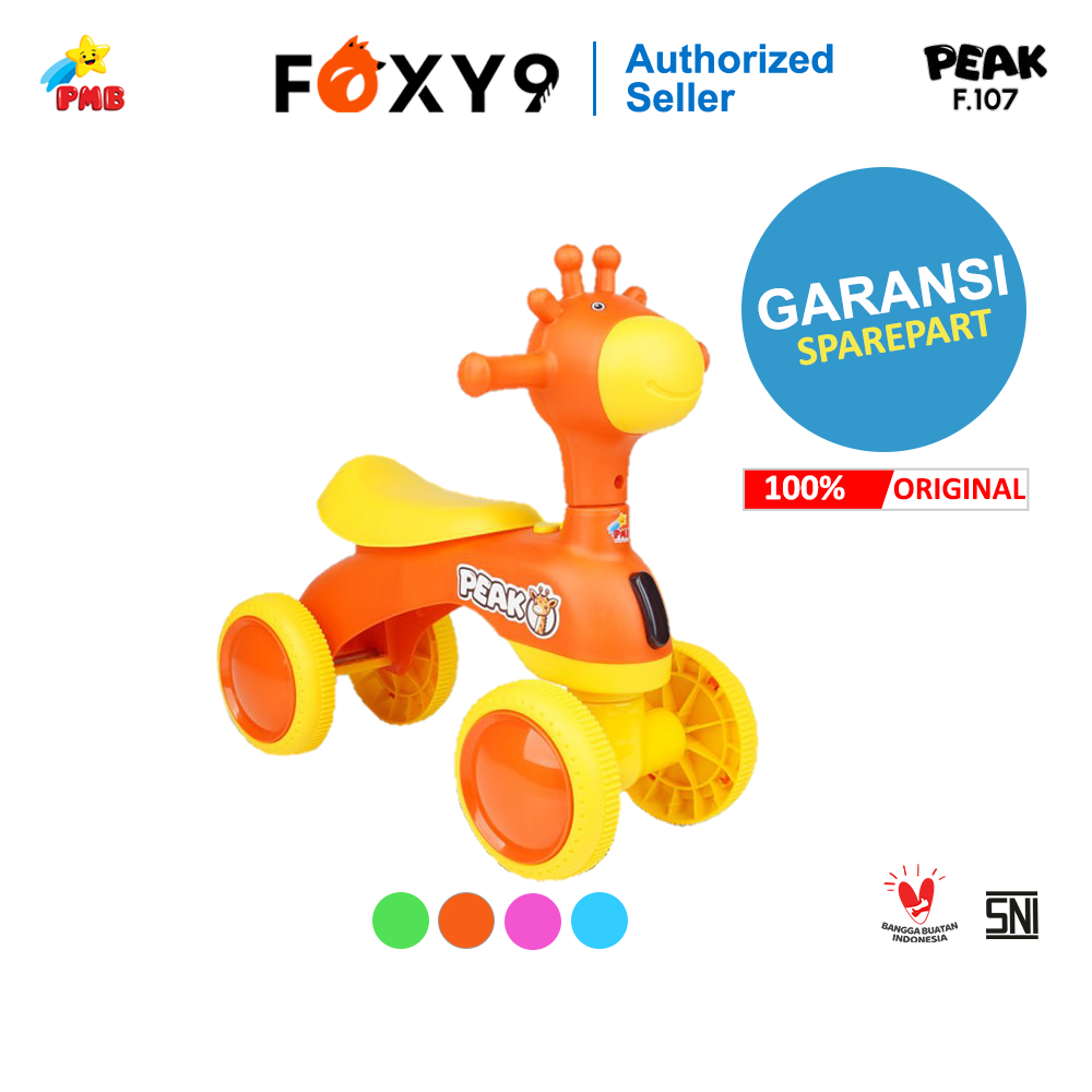 Balance Bike Sepeda Anak Roda Empat Mainan Anak Dorong Roda 4 PMB F107