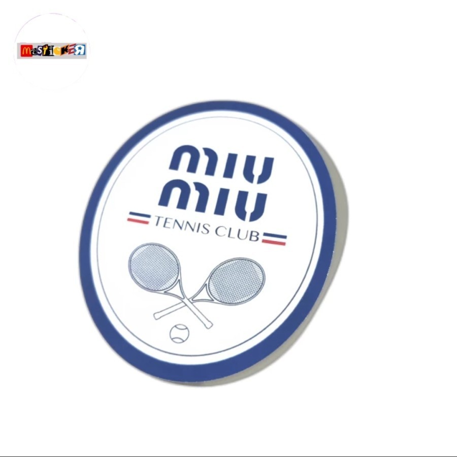 

sticker miu miu tennis club logo stiker
