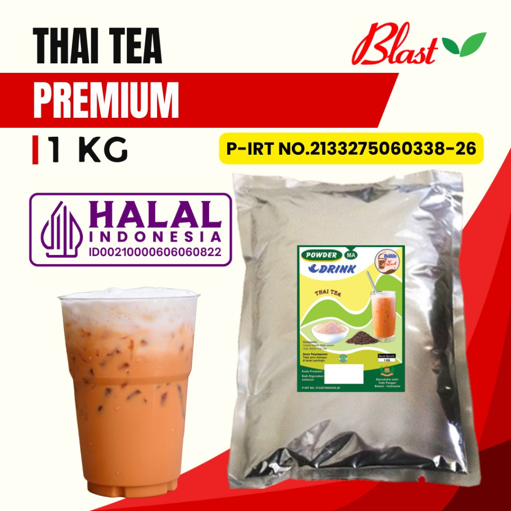 

Bubuk THAI TEA 1 KG - Powder Drink THAITEA 1 KG - Bubuk Minuman Rasa Teh