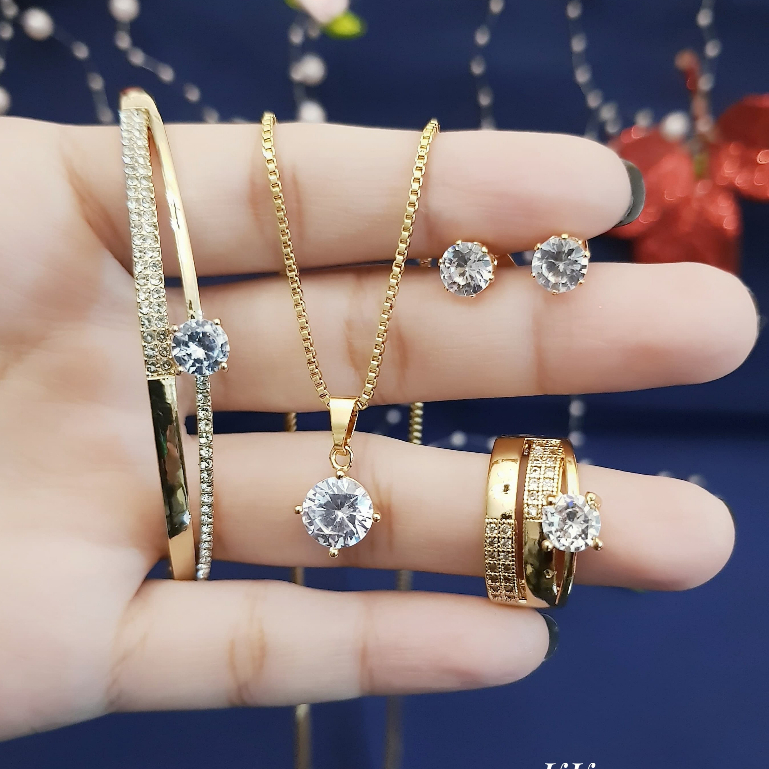 Xuping Set Perhiasan Wanita Permata Lv202