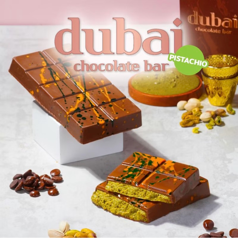 

DUBAI CHOCOLATE BAR PISTACHIO BITTERSWEET BY NAJLA