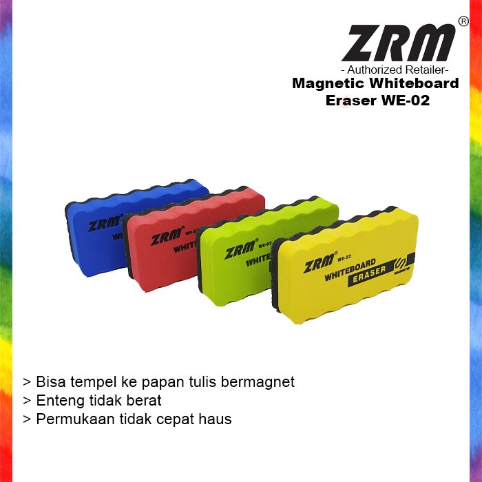 

ZRM WE-02 Penghapus Papan Tulis Magnet / Magnetic Whiteboard Eraser 1 Pak 12 pcs
