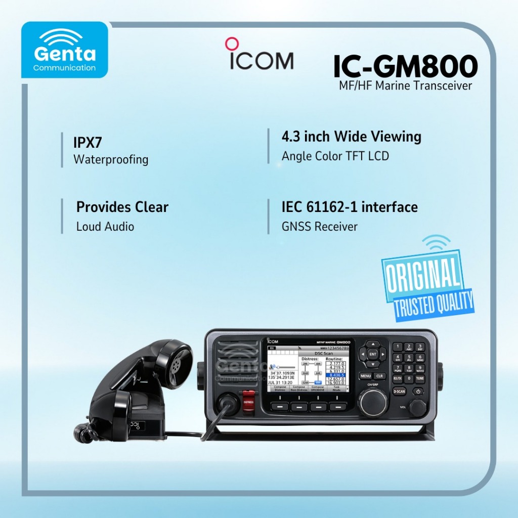 RADIO MARINE ICOM GM800 / ICOM GM 800 / GM800 MF HF Marine Transceiver GARANSI BARU ORIGINAL TERMURA