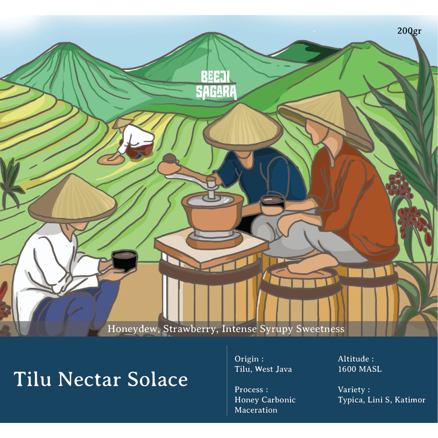 

Kopi Arabika Tilu Nectar Solace - Specialty Beans Tilu Jawa Barat - 200 gram - (Biji/Bubuk) - Bubuk Kasar, Medium Roast