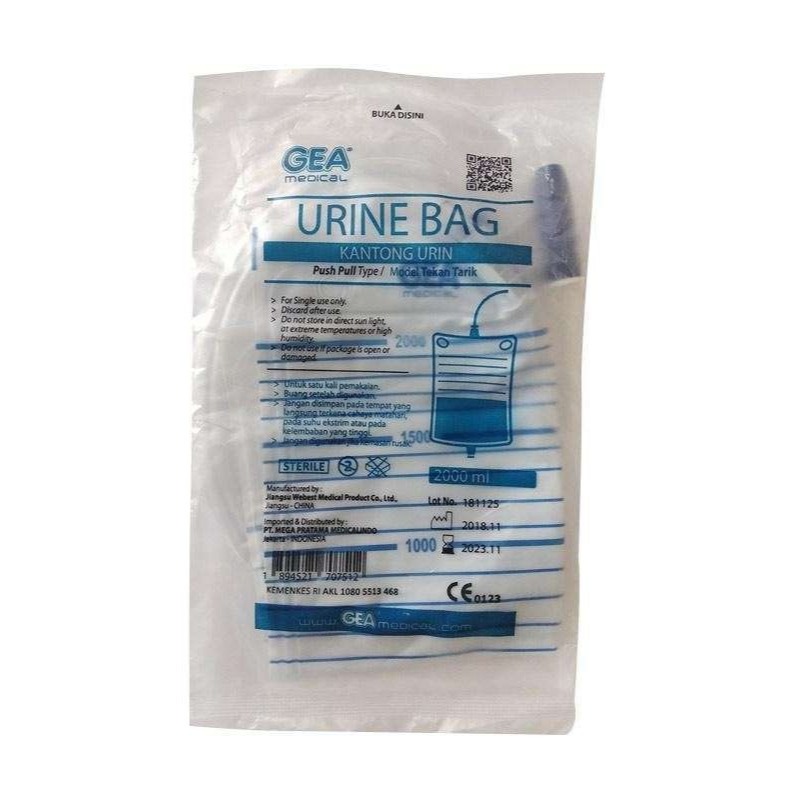 Urine Bag Gea Urin Bag Kantong Urin 2 Liter
