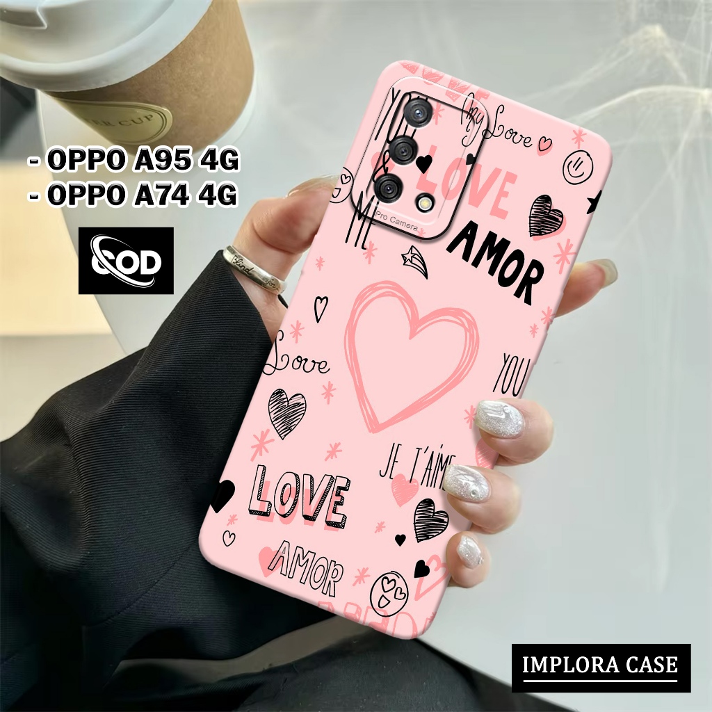 Case OPPO A95 4G / A74 4G Case AESTHETIC IMPLORA CASE Casing OPPO A95 4G / A74 5G Softcase Pro Camer
