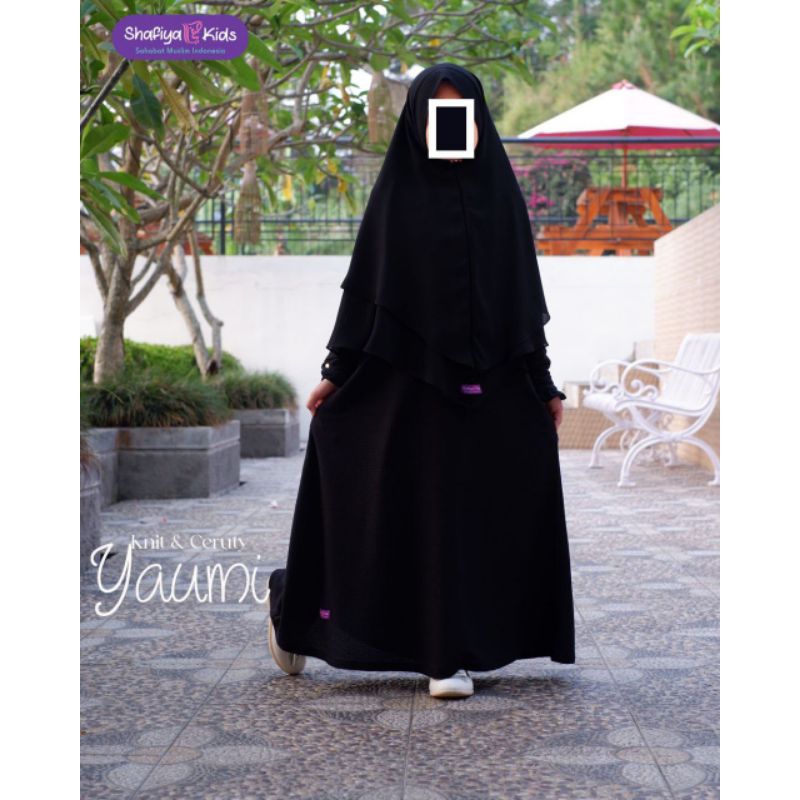 Set Gamis Anak dan Remaja/Set Gamis Hitam/Gamis Umroh dan haji/Hijab syar'i Anak/Cadar/Ganis lebaran