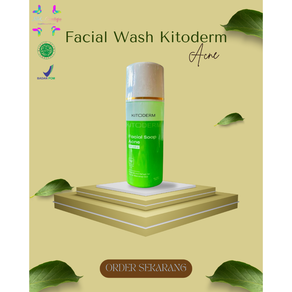 Facial Soap Acne Kitoderm/Sabun Cuci Muka Acne