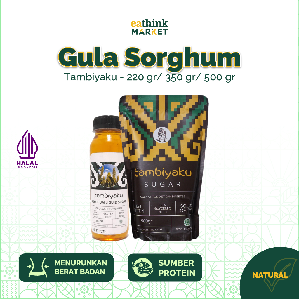 

Gula Sorghum / Gula Diet Gluten Free - Tambiyaku 220 gr / 500 gr / 250 mL