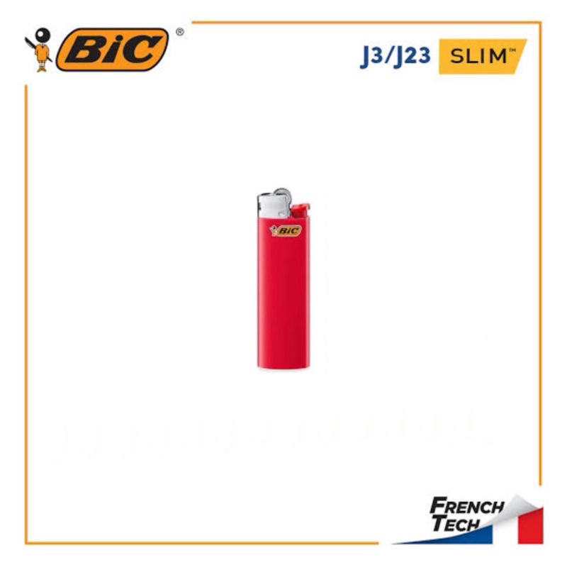 Korek Api BIC Gas Lighter J3 Slim - Red