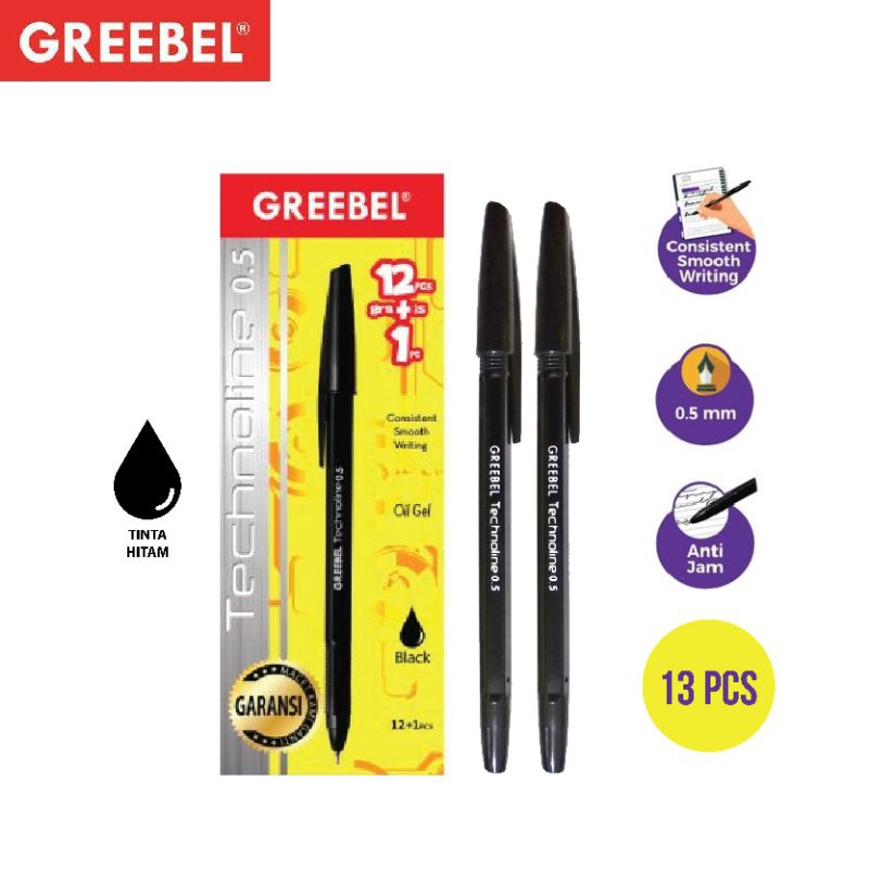 

Pulpen Greebel 0,5mm 1Box(12+1 pcs)