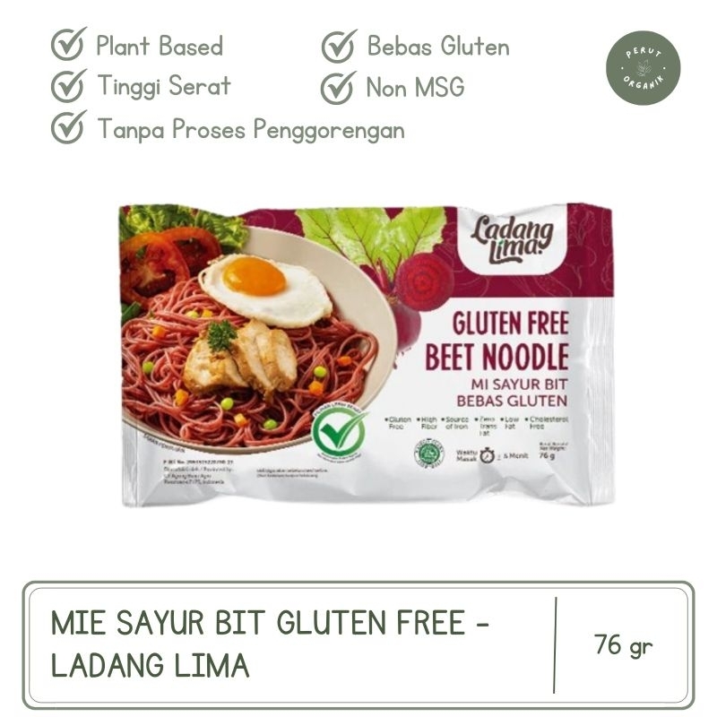 

Veggie Noodle/Mie Instan Gluten Free Sayur Beet Ladang Lima