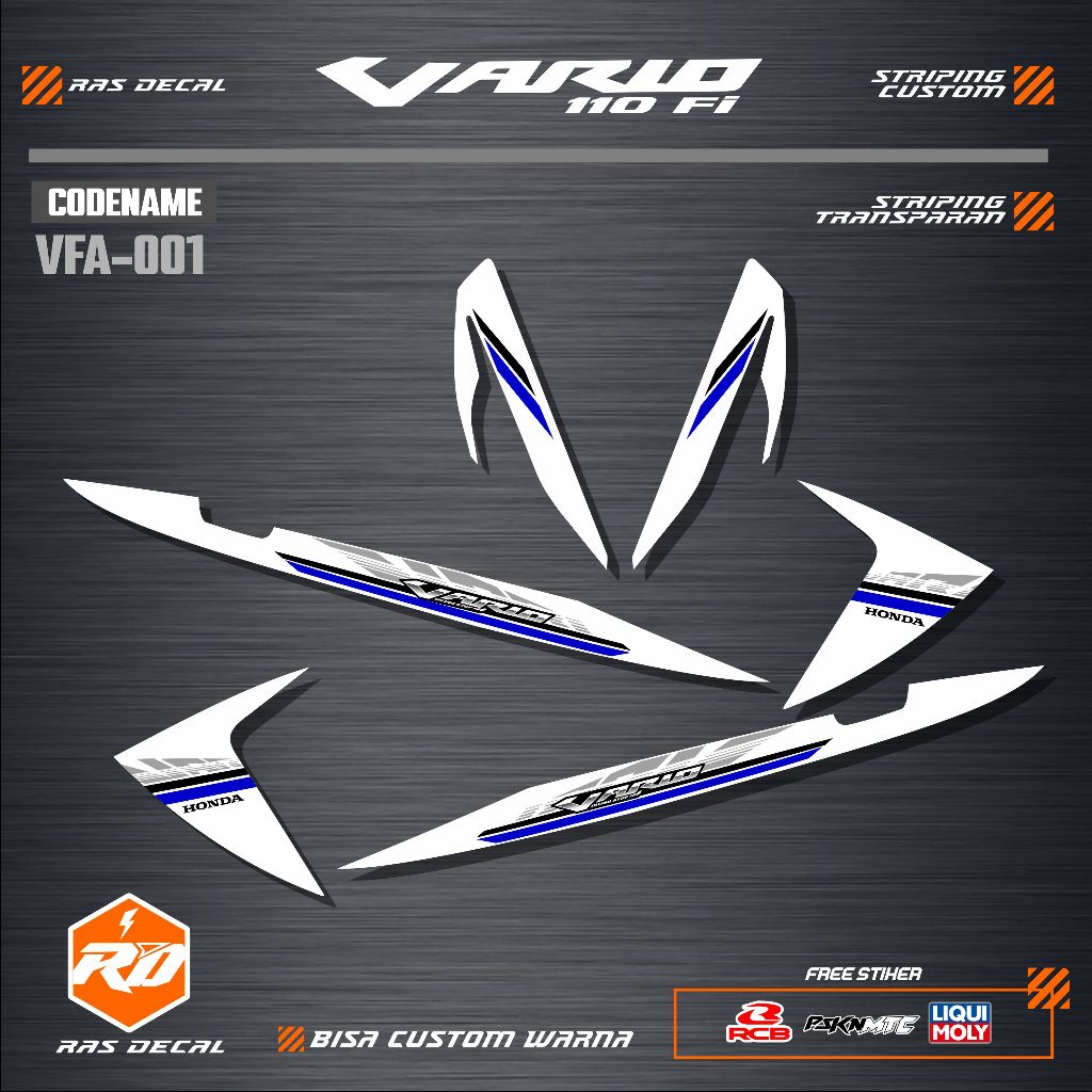 Striping Stiker Transparan Vario 110 Fi  Simpel Copy Vario Old - Sriping Transparan Vario 110 FI