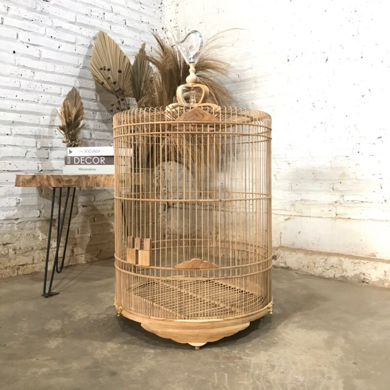 Sangkar murai kayu jati no2 diameter 58 ,kandang murai kayu jati,sangkar murai no2,sangkar murai bnr