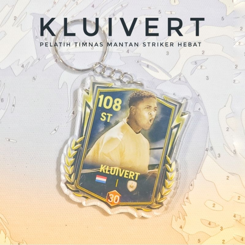 gantungan kunci kartu fc mobile pelatih timnas Indonesia Patrick Kluivert