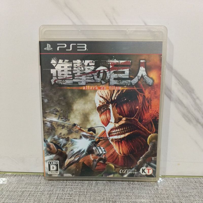 BD CD KASET ORIGINAL PS3 Attack on Titan JPN BAHASA Jepang LENGKAP MANUAL Book