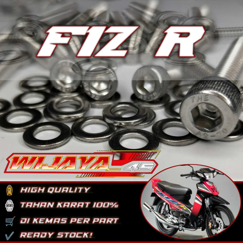 Baut Blok Mesin Fiz R Fullset Mesin Baut L Stainless Crankcase Fiz R Anti Karat 100 % STAINLESS