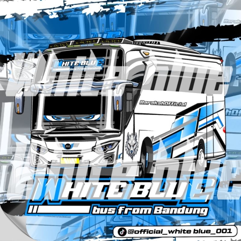 

Stiker Official White Blue