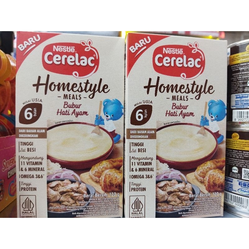 Cerelac homestyle 6+bulan bubur hati ayam 120gr box