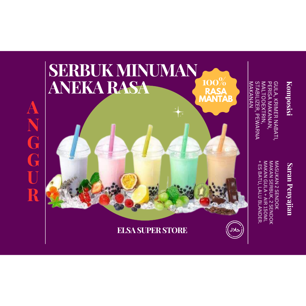 

SERBUK MINUMAN RASA ANGGUR 1000GR