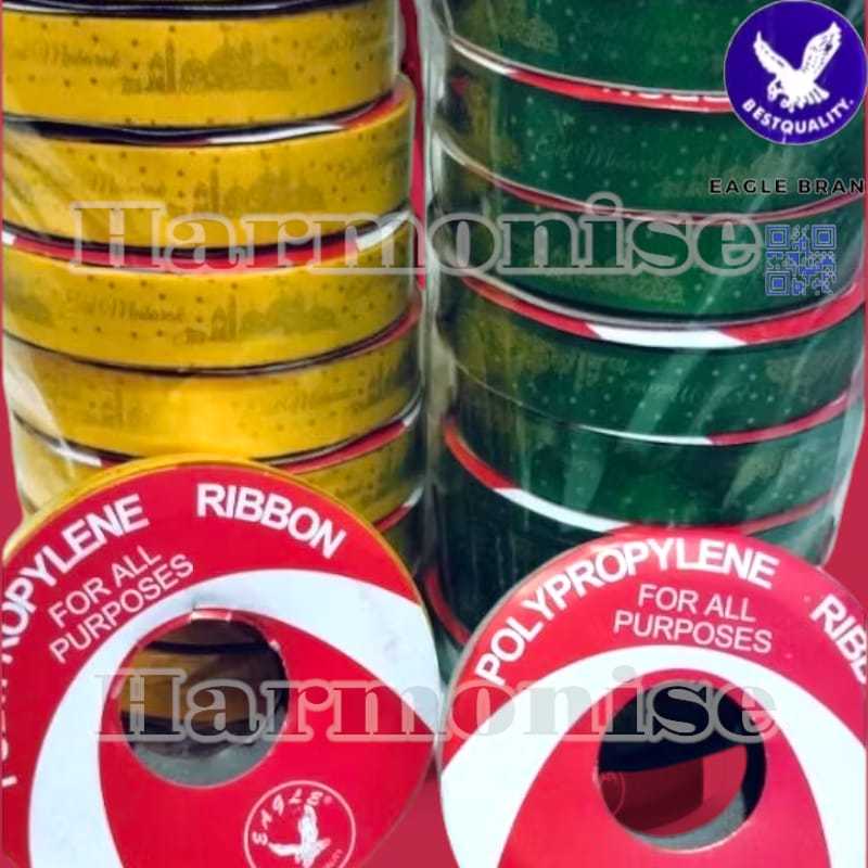 

Pita Kado Jepang Eid Mubarak 3/4 Inch 2 Cm 15 Yard Pita Idul Fitri Hampers Polypropylene Ribbon