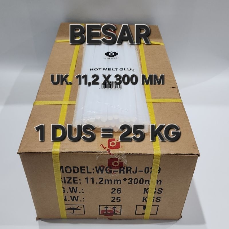 1 DUS ISI 25 PACK/LEM BAKAR BESAR/ GLUE STICK MERK ONE DROP ( KHUSUS INSTANT)