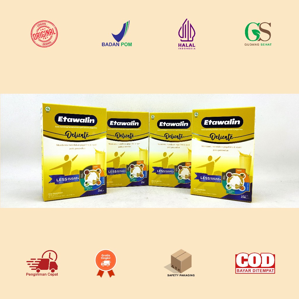 

Manado Etawalin Delicate Susu Kambing Etawa Isi 200 Gram Solusi Nyeri Sendi & Pegal Linu