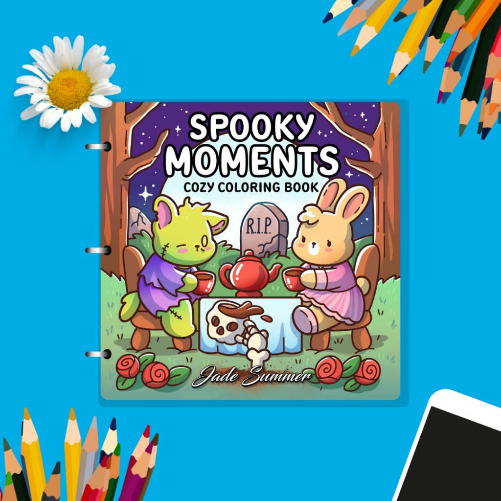

Buku Mewarnai Anak dan Dewasa- Spooky Moments Coloring book for kids and adults 43 halaman