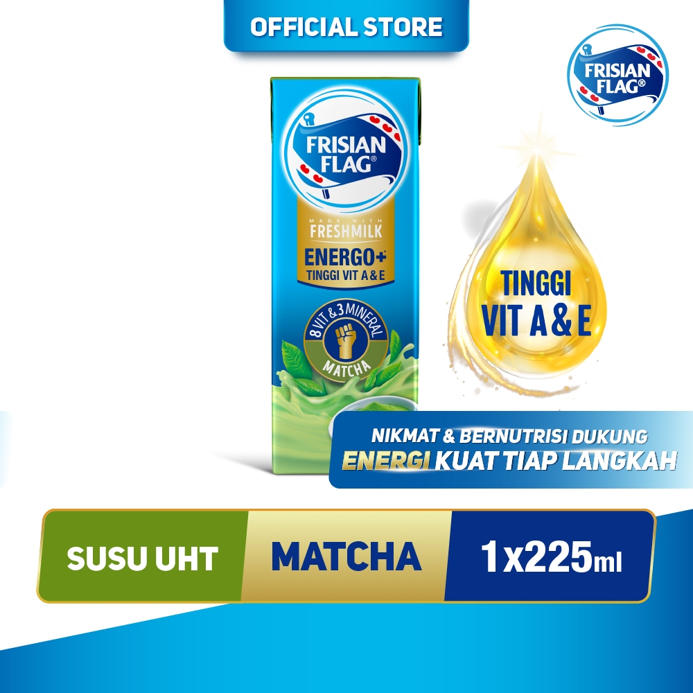 

Frisian Flag Energo+ Susu UHT Rasa Matcha / Mixed Berries 225ml