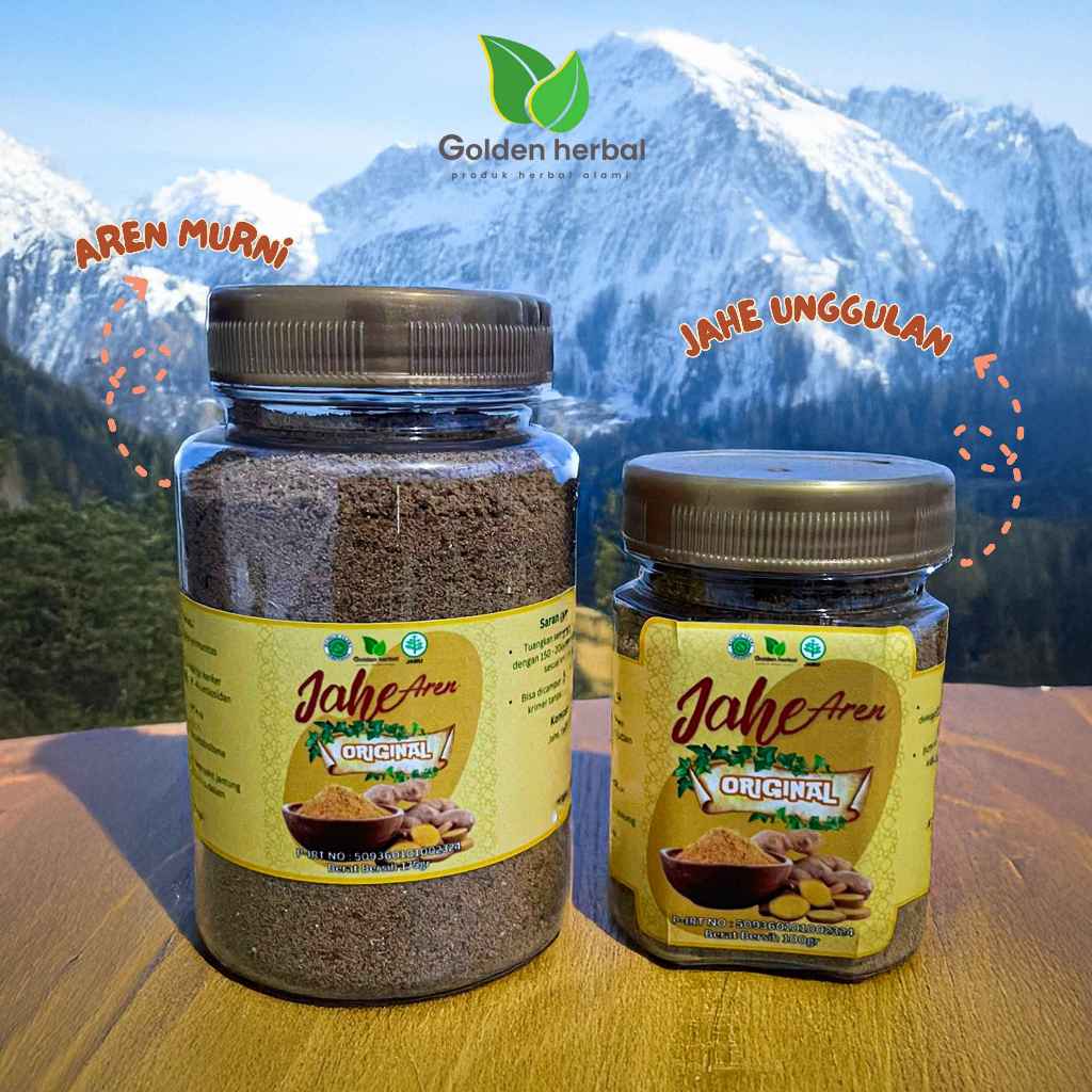 

JAHE AREN MINUMAN HERBAL TRADISIONAL GOLDEN HERBAL AREN/KUNYIT/JAHE 100% ALAMI DAN ASLI TANPA PEMANIS BUATAN INSTAN PREMIUM