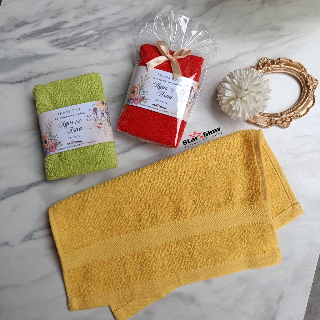 SOUVENIR HANDUK/ HANDUK/SOUVENIR PERNIKAHAN HANDUK/ SAPU TANGAN HANDUK