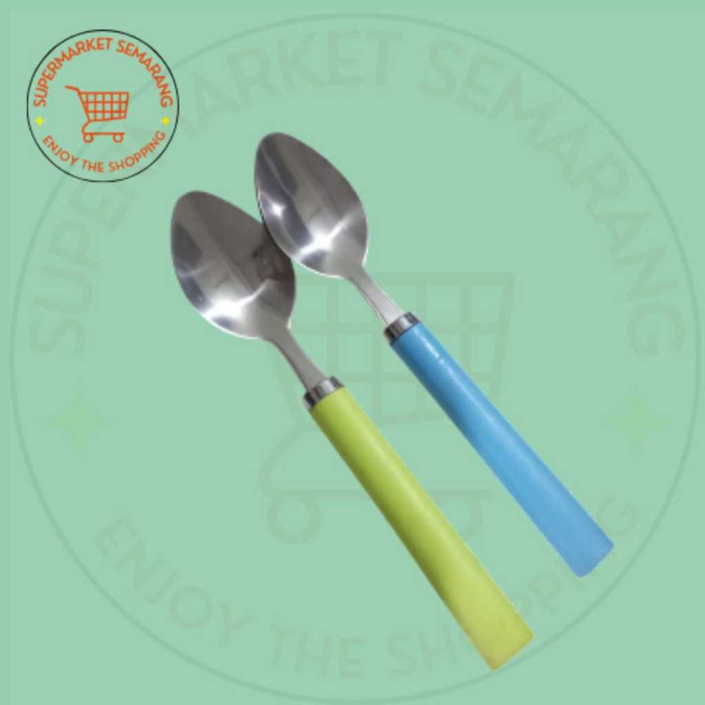 Sendok Kecil Polos Warna Plastik / Sendok Kecil Stainless Plastik
