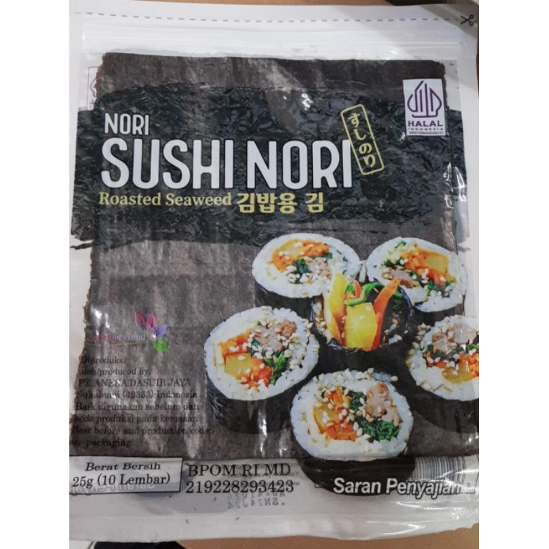 

Sushi Nori putih Isi 10 Lembar