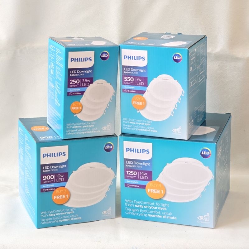PHILIPS LAMPU DOWNLIGHT LED ERIDANI INBOW MULTIPACK 3.5 7 10 14 W WATT PUTIH / COOL DAYLIGHT DOWNLIG