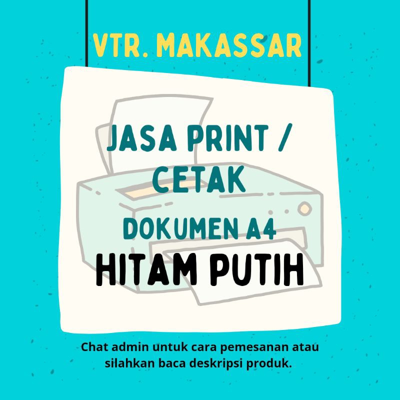 

Jasa Print Cetak Hitam Putih A4