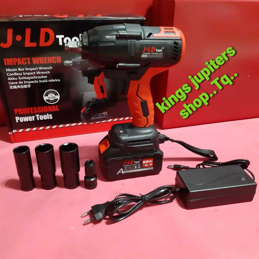 1 BATRE JLD IMPACT WRENCH 650NM atau 48S atau JV88 atau 2048 BOR BUKA TUTUP BAUT MESIN IMPEK 481