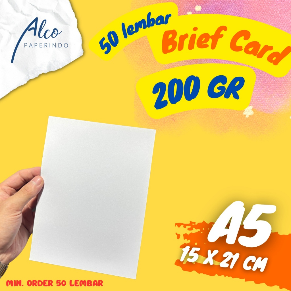 

Brief Card 200gr ukuran A5 (15x21)