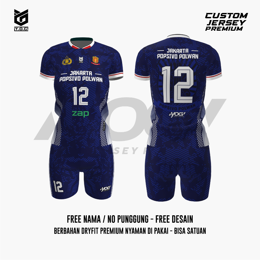 JERSEY LATIHAN POPSIVO (BIRU) PROLIGA 2025 PREMIUM - PREORDER [ BISA CUSTOM NAMA & NOMOR  | BAJU VOL
