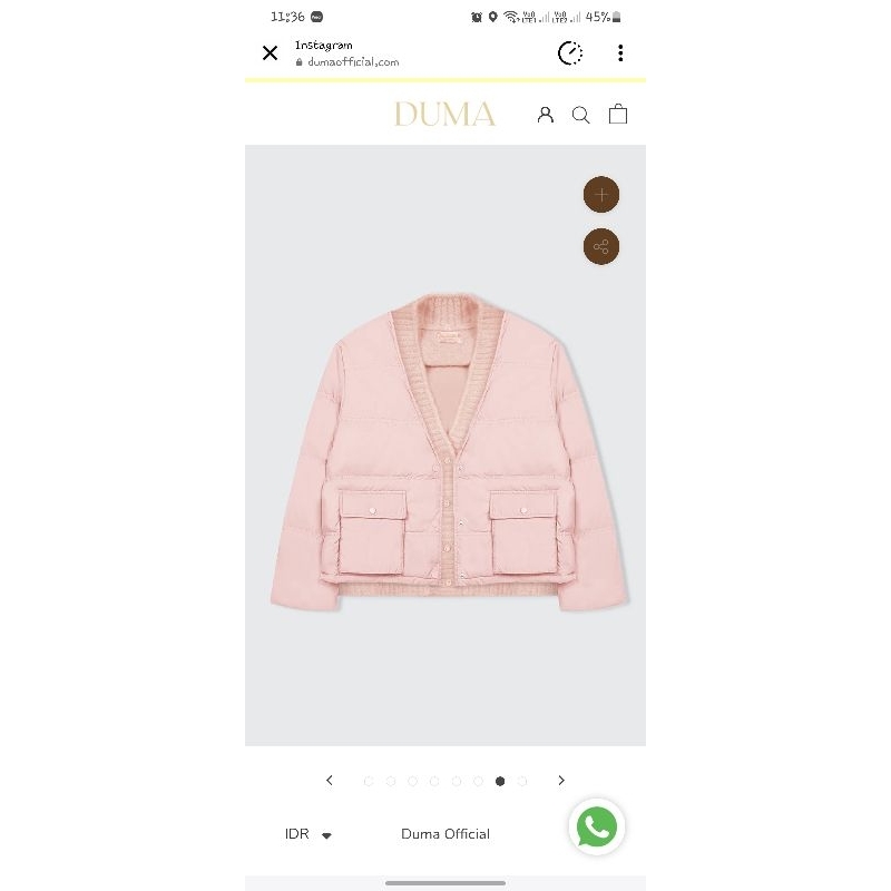 Duma for Mmehuillet Seoul Puffer Jacket Pink