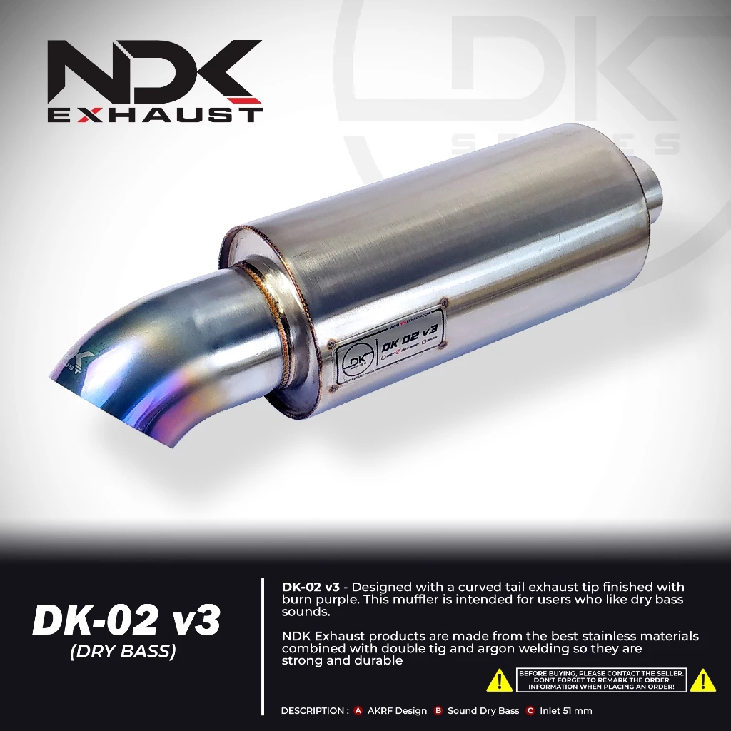 NDK EXHAUST MUFFLER DK-02 V3 MOBIL DAIHATSU GRAND MAX KNALPOT RACING MOBIL