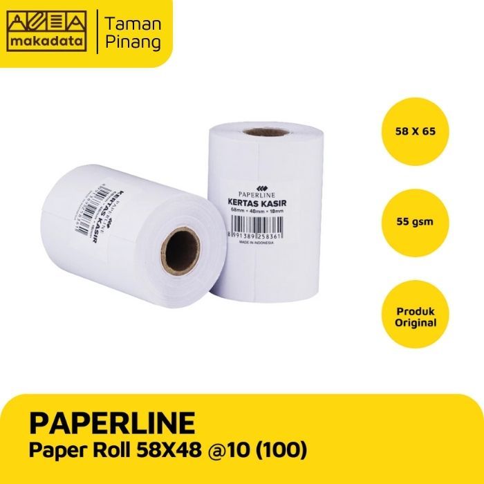 

PAPERLINE PAPER ROLL 58X48 / KERTAS ROLL KASIR (1 ROLL)