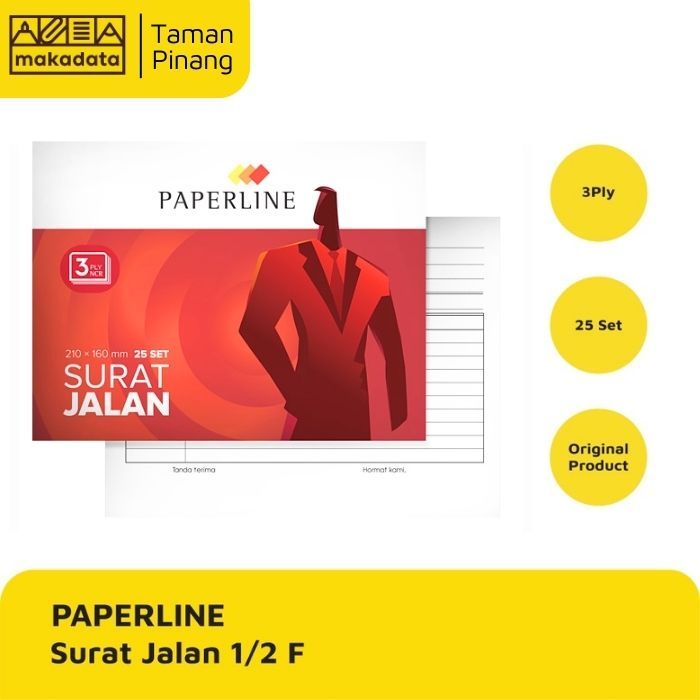 

PAPERLINE SURAT JALAN / SURAT JALAN 1/2 FOLIO 25 x 3 NCR B3 (1 PCS)