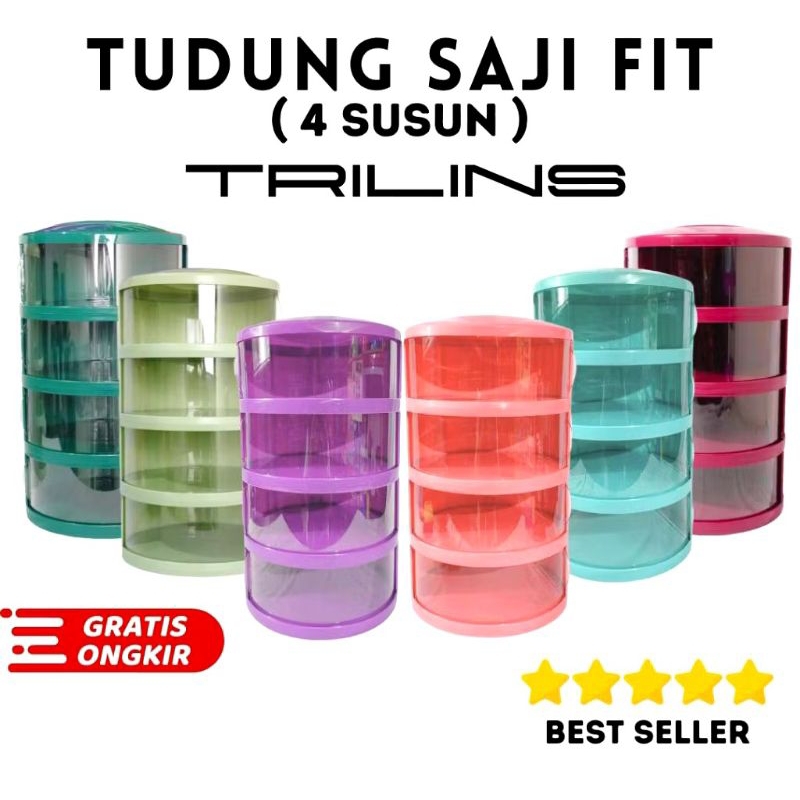 Tudung Saji 4 Susun Food Storage 4 Susun Food Cover Layer Penutup Makanan 4 Tingkat