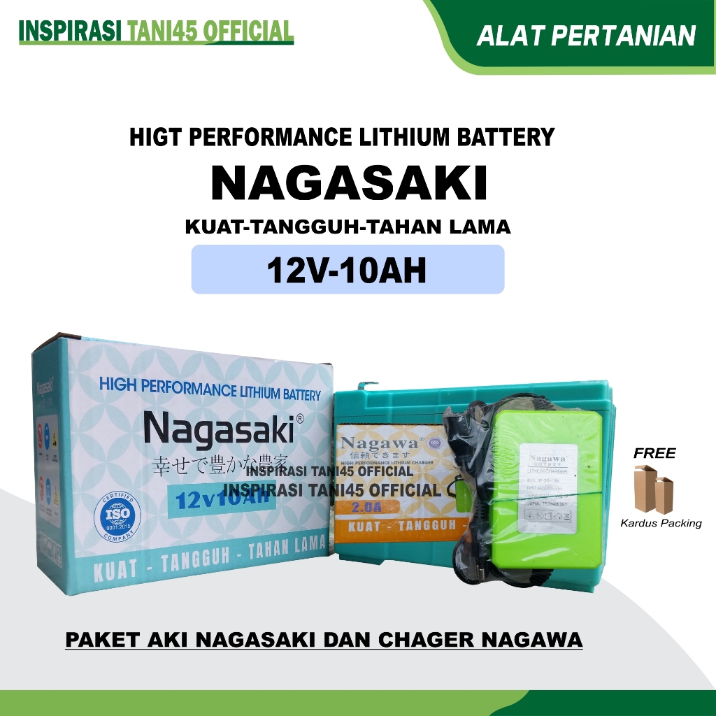 Aki Ngasaki Lithium 12V10AH / Batre sprayer elektrik / Aki Lithium