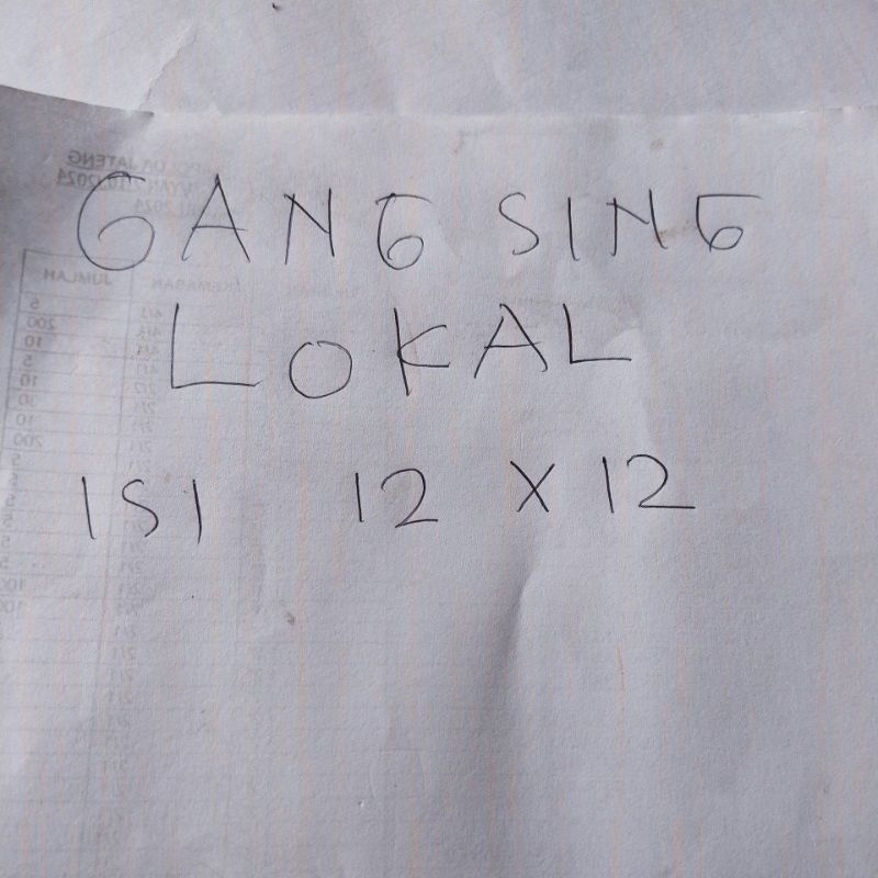 

part asli produk lokal kualitas terbaik isi 12x12