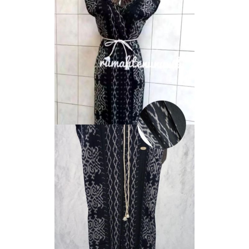 005Baju Tenun Long Outer Tenun Etnik Putri (OUTER SAJA)