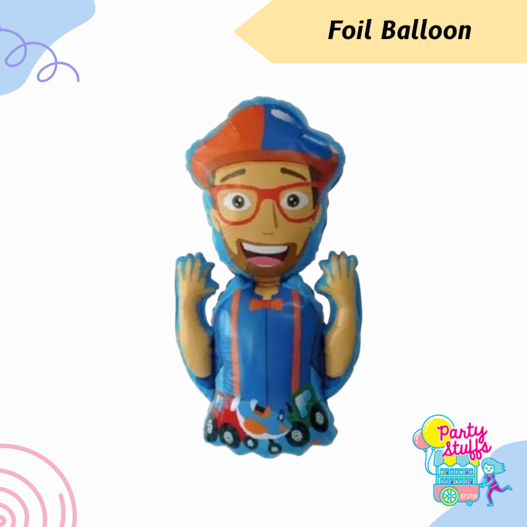 Blippi Foil Balloon | Balloon Blippi | Balloon Dekorasi tema Blippi
