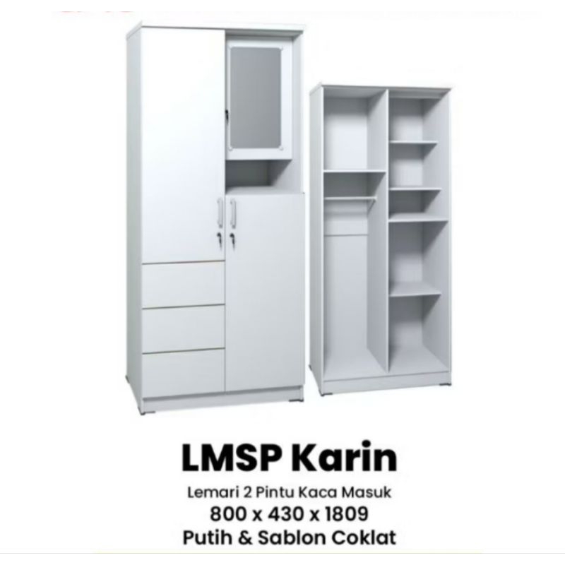 Lemari Pakaian 2 Pintu GSTAR LMSP Karin