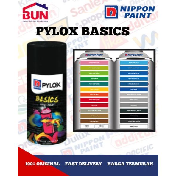 Pylox Pilox Pilok Piloks Basics Nippon Paint 300cc / Cat Semprot Spray Original 100% -  PB124 BLUE M